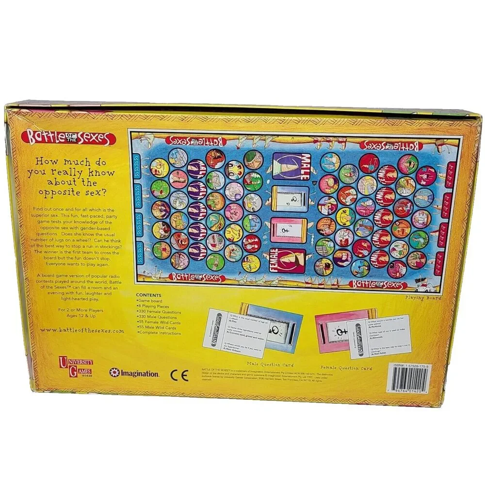 Battle of the Sexes Board Game 1997 University Games Vintage